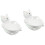 2Pcs White Ceramic Sauce Dipping Bowls Sturdy Kitchen Dessert Serving 6