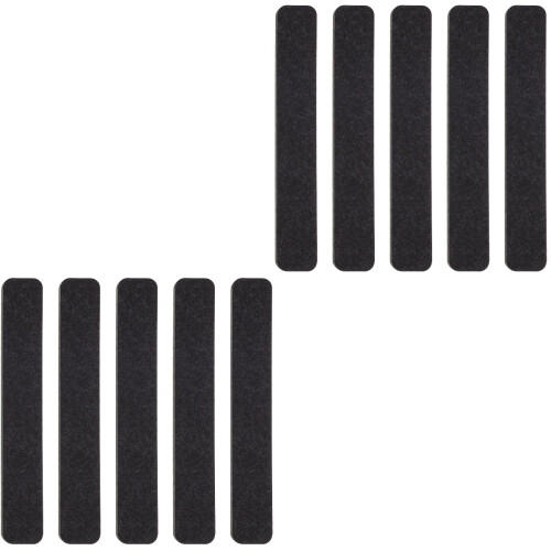 10Pcs Stylish Black Felt Wall Sticker Strip for Message Display 2