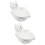 2Pcs White Ceramic Sauce Dipping Bowls Sturdy Kitchen Dessert Serving 9
