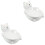 2Pcs White Ceramic Sauce Dipping Bowls Sturdy Kitchen Dessert Serving 5