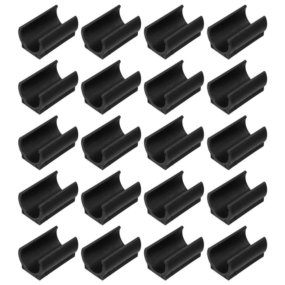 50Pcs U-Shaped Plastic Chair Leg Protectors Black Chair Feet Sleeves 031778195087