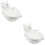 2Pcs White Ceramic Sauce Dipping Bowls Sturdy Kitchen Dessert Serving 8