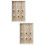 2Pcs Decorative Wooden Key Holder Khaki Wall Mounted Key Hook Rack 7