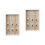 2Pcs Decorative Wooden Key Holder Khaki Wall Mounted Key Hook Rack 4