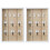 2Pcs Decorative Wooden Key Holder Khaki Wall Mounted Key Hook Rack 2