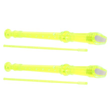 4Pcs Yellow Resin Children's 8-Hole Clarinet Beginner Music Flute