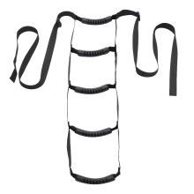 2Pcs Nylon Bed Ladder for Elderly Adjustable Sit Up Assist Strap Black