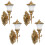 12Pcs Simulation Mini Wall Lamps Golden Decorative Light Adornment 1