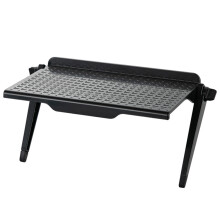 3Pcs Punch-Free Black Computer Screen Shelf TV Monitor Organizer