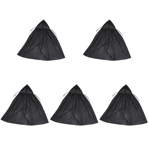 5Pcs Durable Black Halloween Cape Decorative Cloak for Party Use 2
