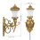 12Pcs Simulation Mini Wall Lamps Golden Decorative Light Adornment 2