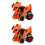 2Pcs Kids Dinosaur Car Toy Pull Back Inertia Plastic Vehicle Gift 4