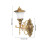 12Pcs Simulation Mini Wall Lamps Golden Decorative Light Adornment 3