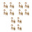 12Pcs Simulation Mini Wall Lamps Golden Decorative Light Adornment 11