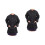 2Pcs Machine Washable Black Long Sleeve Clothes for Salon Workers 4