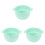 3Pièces Bol Chauffe-Cire Vert Silicone Pratique Usage Féminin 3