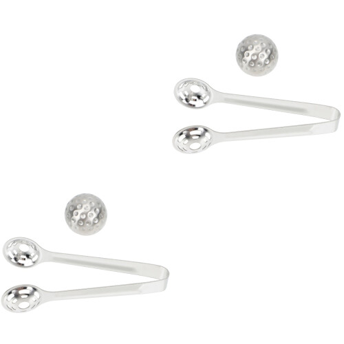 2Sets Ball-Shape Stainless Steel Whiskey Stones Wine Accessory Silver 2
