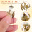 12Pcs Simulation Mini Wall Lamps Golden Decorative Light Adornment 9