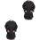 2Pcs Machine Washable Black Long Sleeve Clothes for Salon Workers 3