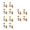 12Pcs Simulation Mini Wall Lamps Golden Decorative Light Adornment 10