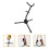 2Pcs Stable Foldable Sax Stand Metal Bracket Portable Saxophone Holder 10