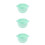 3Pièces Bol Chauffe-Cire Vert Silicone Pratique Usage Féminin 9