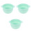 3Pièces Bol Chauffe-Cire Vert Silicone Pratique Usage Féminin 4
