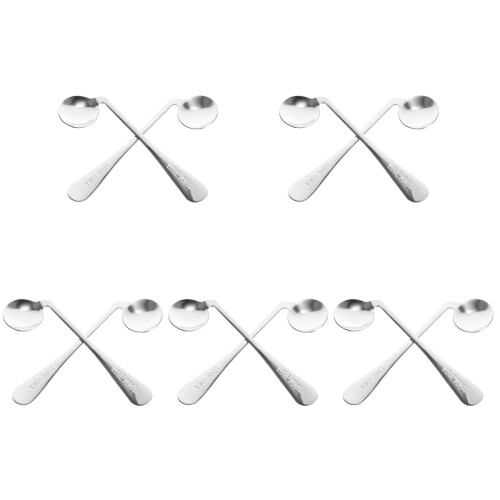 10Pcs Convenient Adaptive Utensils Silver Compact Elderly Spoon Set 1