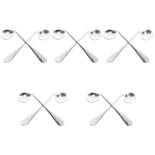 10Pcs Convenient Adaptive Utensils Silver Compact Elderly Spoon Set 2