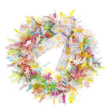 Couronne artificielle suspendue, décoration de printemps, pour-6