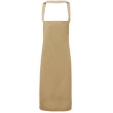 (One Size, Khaki) Premier Unisex Adult Cotton Bibbed Apron