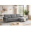 Luxury Life Napoli Velvet Sectional Corner Right Sofa in Grey 1
