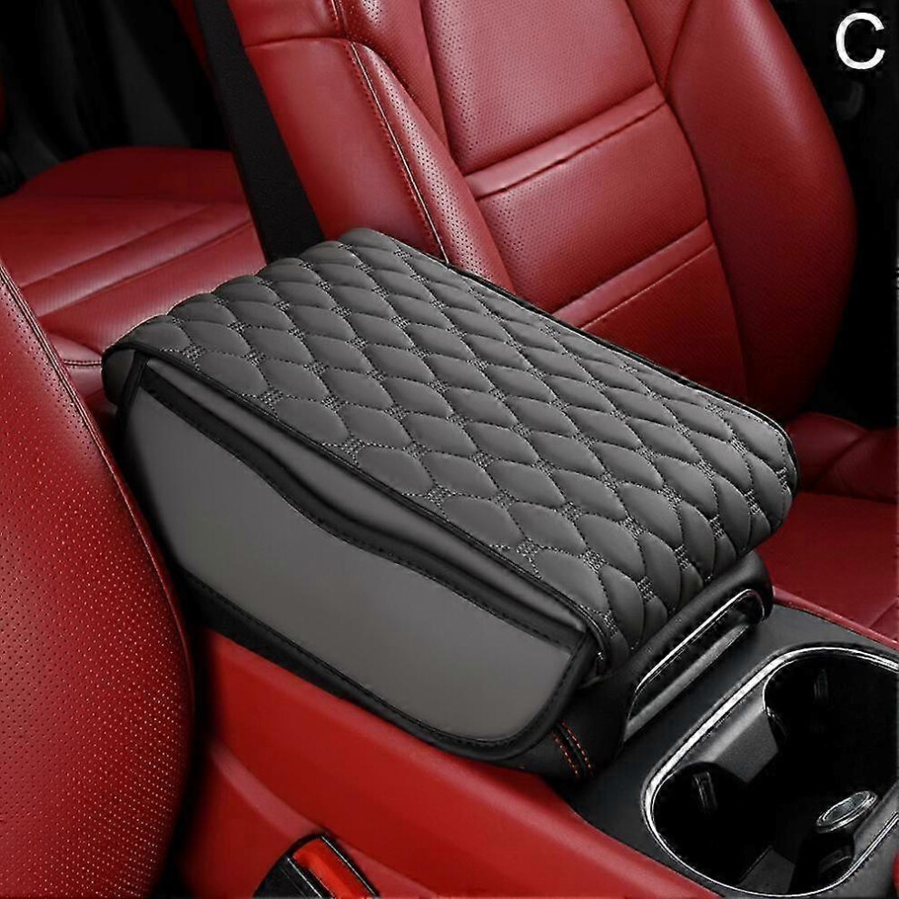 Car Armrest Box Heightening Pad Suitable For E-Class Diamond Pattern Memory Foam Non-Slip Pad Light/Gray 6901508033658