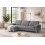 Luxury Life Napoli Velvet Sectional Corner Left Sofa in Grey 1