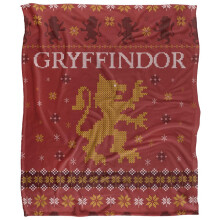 (58in x 36in, Multicoloured) Harry Potter Gryffindor Fair Isle Blanket