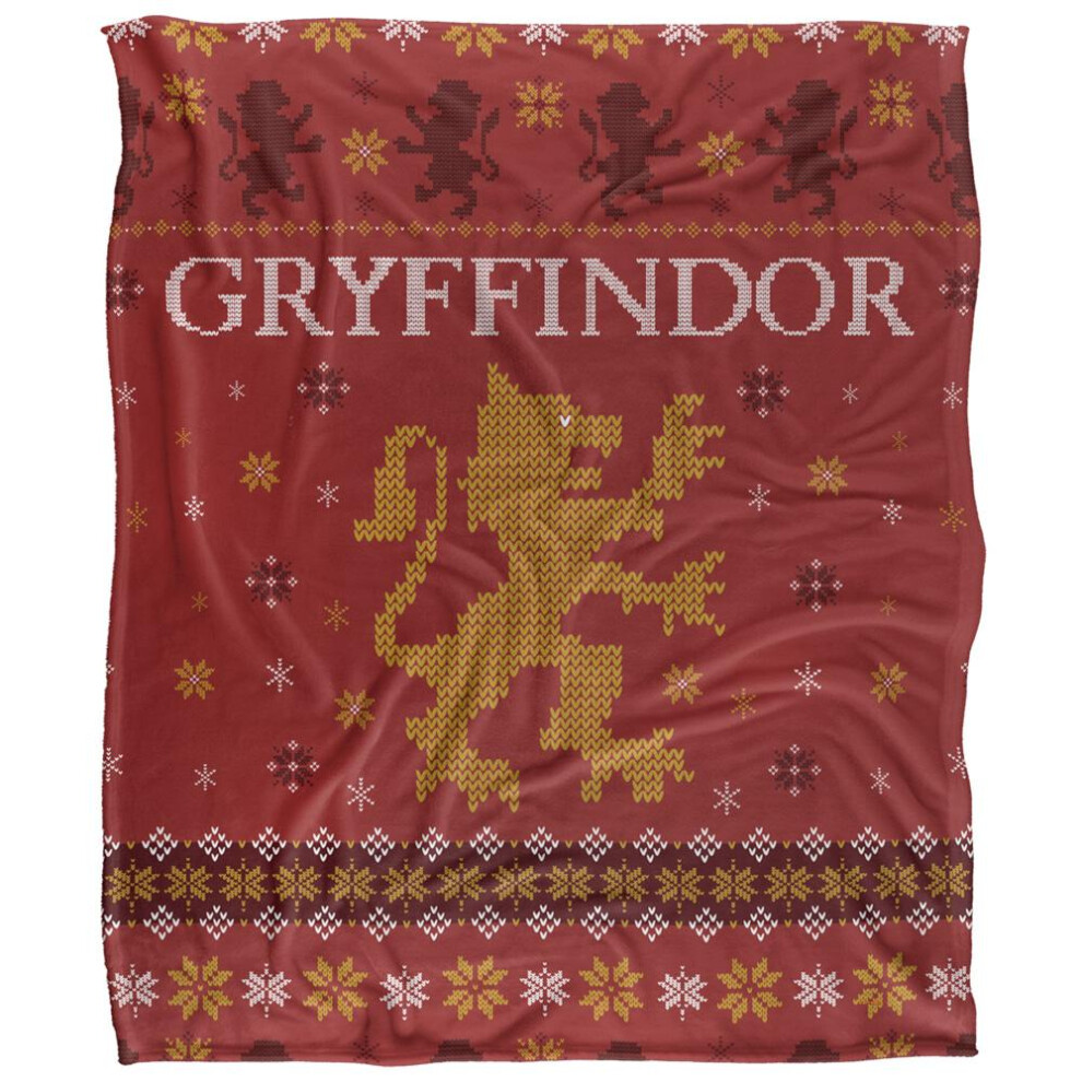 Harry Potter Gryffindor Fair Isle Blanket Multicoloured