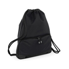 (One Size, Black/Black) Bagbase Athleisure Drawstring Bag