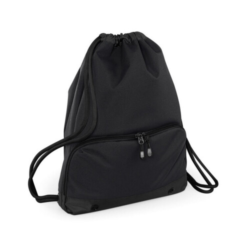 BagBase (One Size, Black/Black) Bagbase Athleisure Drawstring Bag