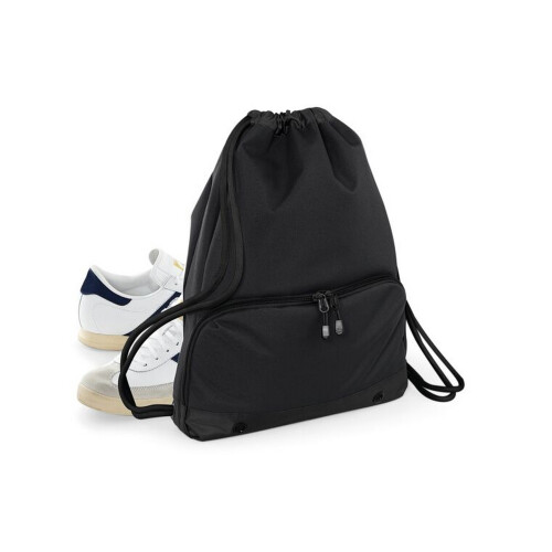 BagBase (One Size, Black/Black) Bagbase Athleisure Drawstring Bag 1