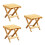 3Pièces Table Pliante Portable En Bois Pour Vin Jardin 10