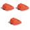3Pièces Brosse Gril Nettoyage Bbq Portable Orange Compact Et Léger 3