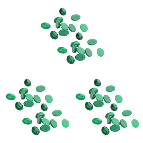30Pièces Cabochons Ovales Vert Pour Décoration Uniques 1