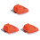 3Pièces Brosse Gril Nettoyage Bbq Portable Orange Compact Et Léger 2