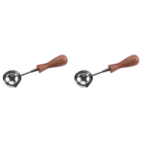 2Pièces De Sceau Multi Couleurs Avec Manche Bois Pour Cire 2