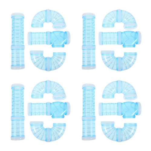 4Ensembles Tunnel Externe Résistant Pour Cage Hamster Rongeurs 2