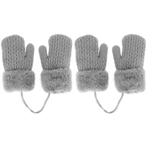 2Pièces Tricotés Hiver Enfants Doublure Protection 1