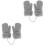 2Pièces Tricotés Hiver Enfants Doublure Protection 3