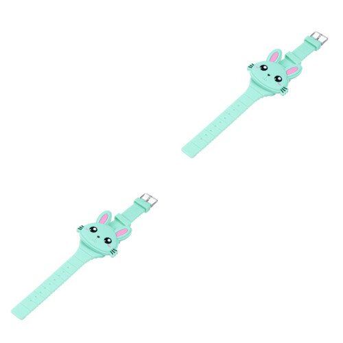 2Pièces Enfants Silicone Verte Durable Animé Fun 2