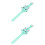 2Pièces Enfants Silicone Verte Durable Animé Fun 5