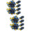 12Pièces Pompons Cheering Colorés Pour Cheerleaders Supporters 8